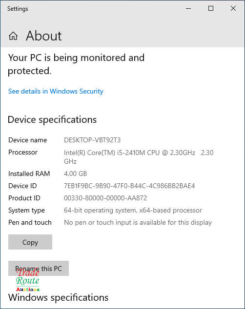 HP PROBOOK 6560b 15.6 Inch Laptop  | CORE i5 2410M 2.3GHZ | 4GB RAM | 250GB SSD - Fan not working