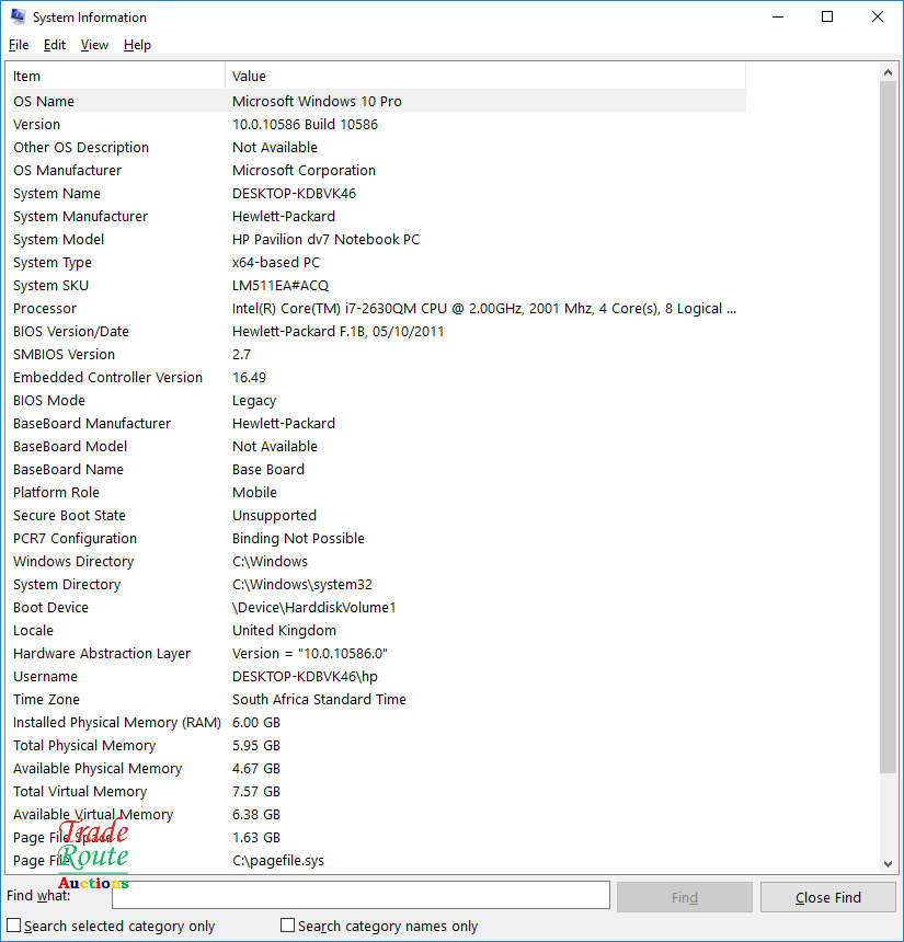 HP PAVILION DV7 17 inch Laptop Notebook | CORE i7 @ 2.0GHZ | 6GB RAM | 1TB HDD | Low Battery