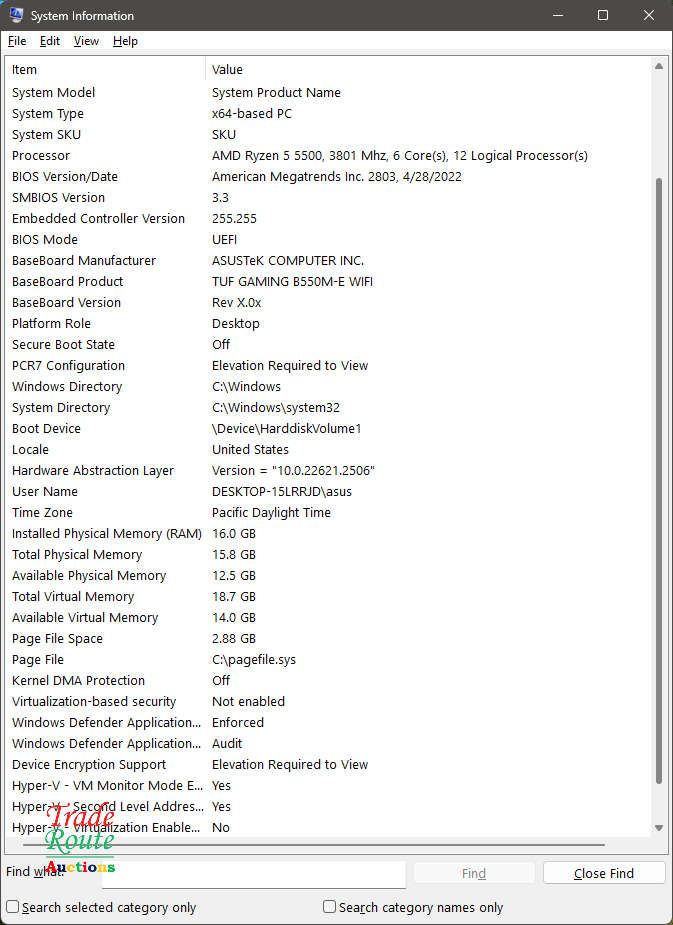 Tuf Gaming PC AMD Ryzen 5 5500 16GB RAM 512GB SSD AMD Radeon RX 6500 XT 4GB GDDR6 graphic card