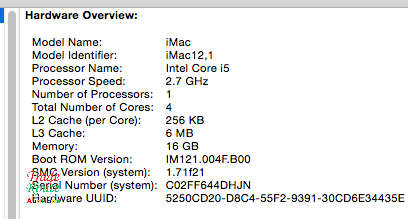 Apple Imac 21.5 Inch Core i5 2.7ghz 16GB RAM 1TB HDD