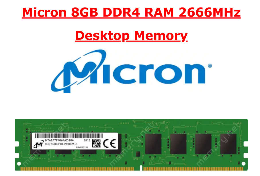 Micron 8GB DDR4 RAM 2666MHz Desktop Memory