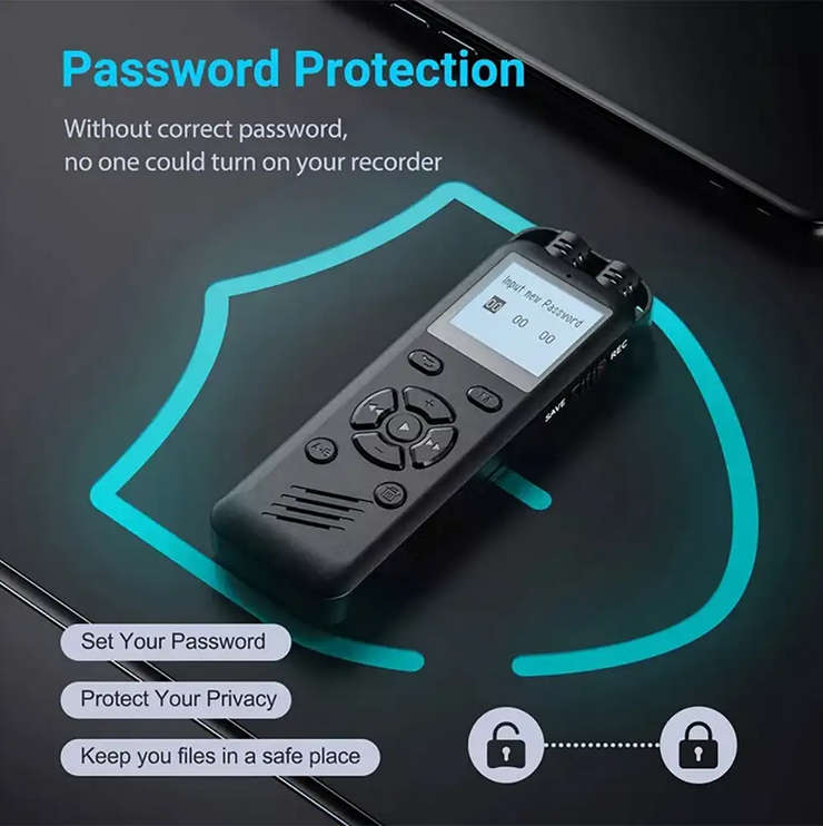 Digital Voice Recorder Portable Voice Activated Dictaphone