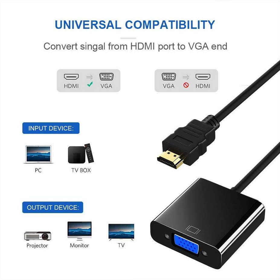 HDMI to VGA Adapter Converter 1080P - HDMI Male to VGA Female Adapter