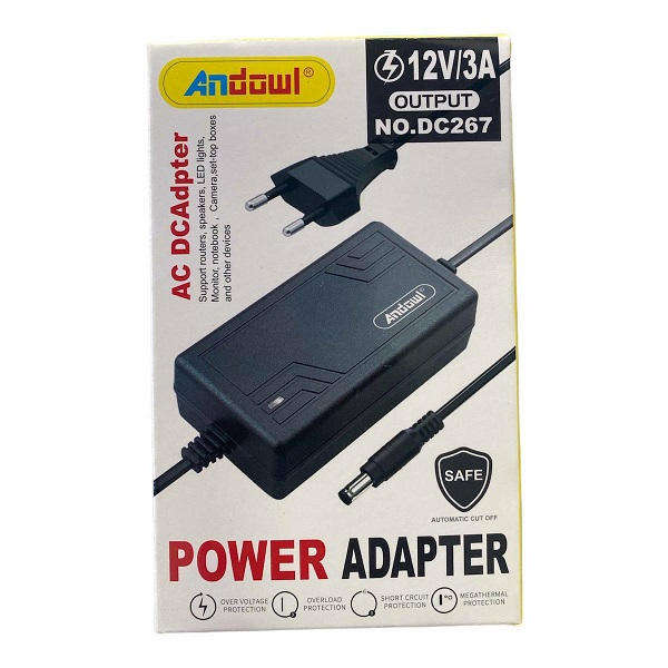 12V 3A 36W Switching Power Adapter for LED strips, CCTV cameras, routers and more