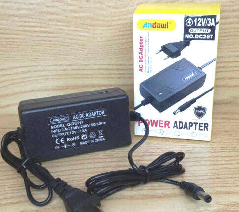 12V 3A 36W Switching Power Adapter for LED strips, CCTV cameras, routers and more