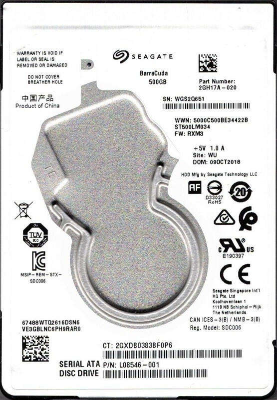 Seagate Barracuda 500GB HDD for Laptops [ ST500LM034 ]