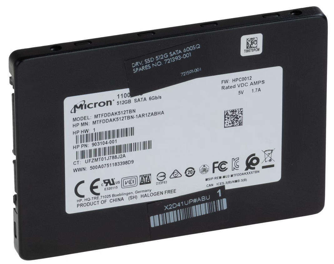 MICRON 512GB SSD 2.5-inch SATA 1100 MTFDDAK512TBN