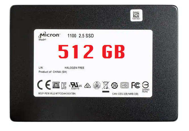 MICRON 512GB SSD 2.5-inch SATA 1100 MTFDDAK512TBN