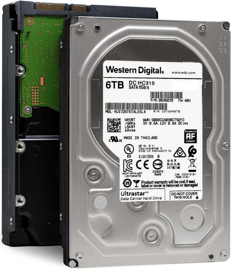 WD 6TB HDD - 6000GB Hard Disk Drive [ For Desktop DVR NVR etc ] Western Digital Ultrastar DC HC310