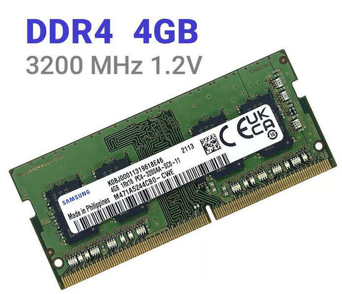 Samsung 4GB DDR4 3200Mhz RAM Memory for Laptops Mini PCs