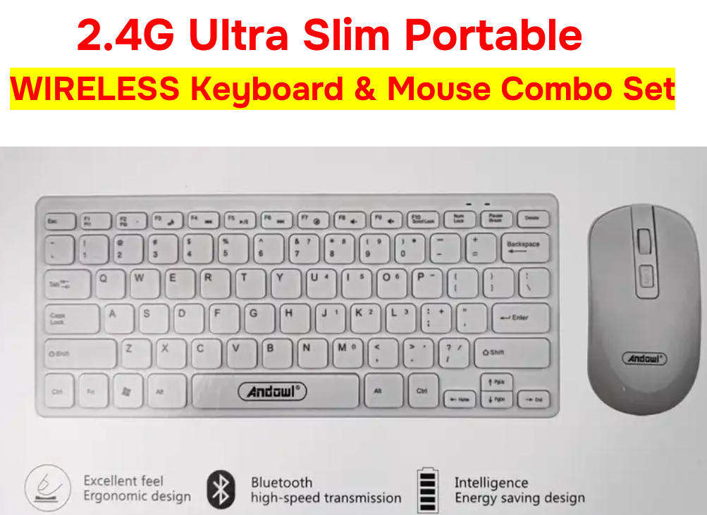 Wireless Keyboard and Mouse Combo For PC Computer & Apple Imacs