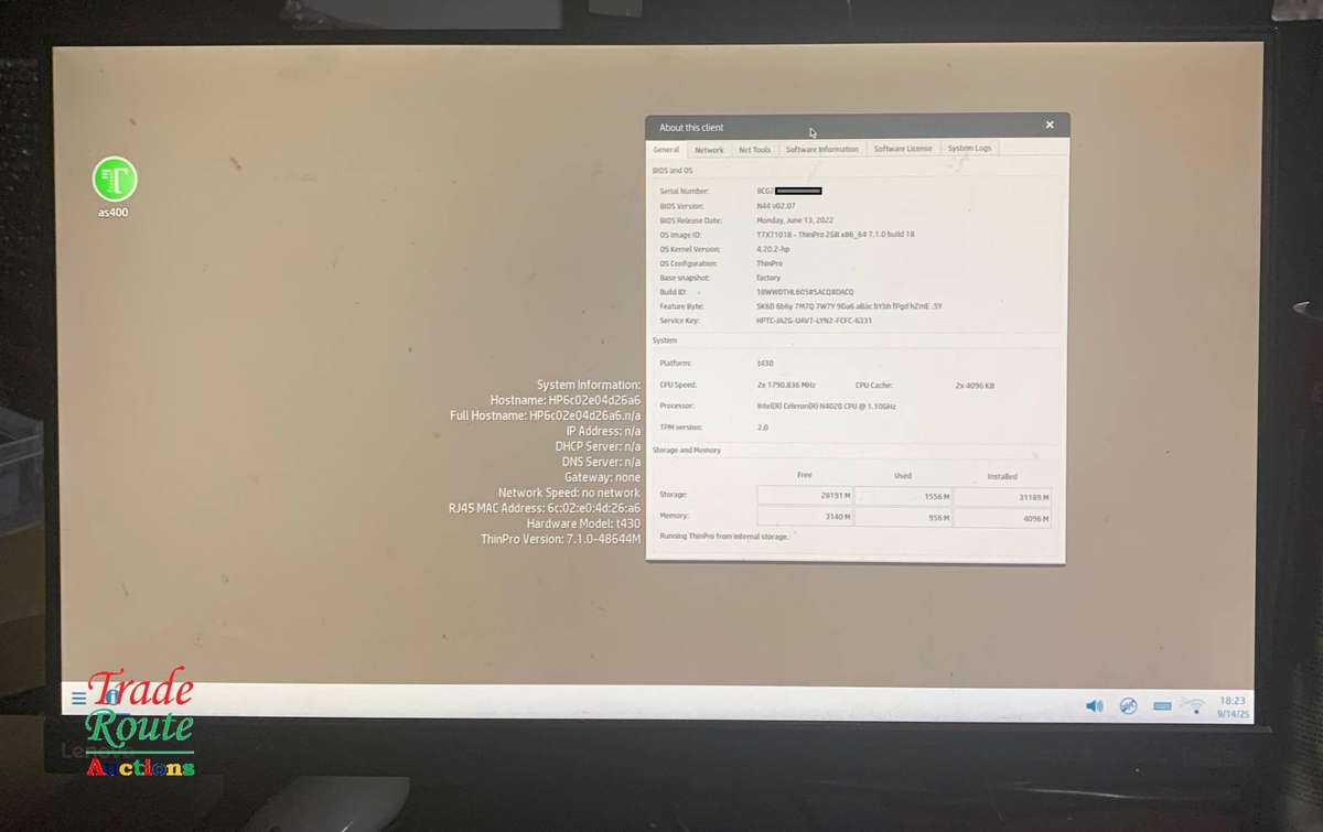 HP T430 Thin Client Computer 4GB RAM 32GB Flash DP+HDMI+WiFi ThinPro OS