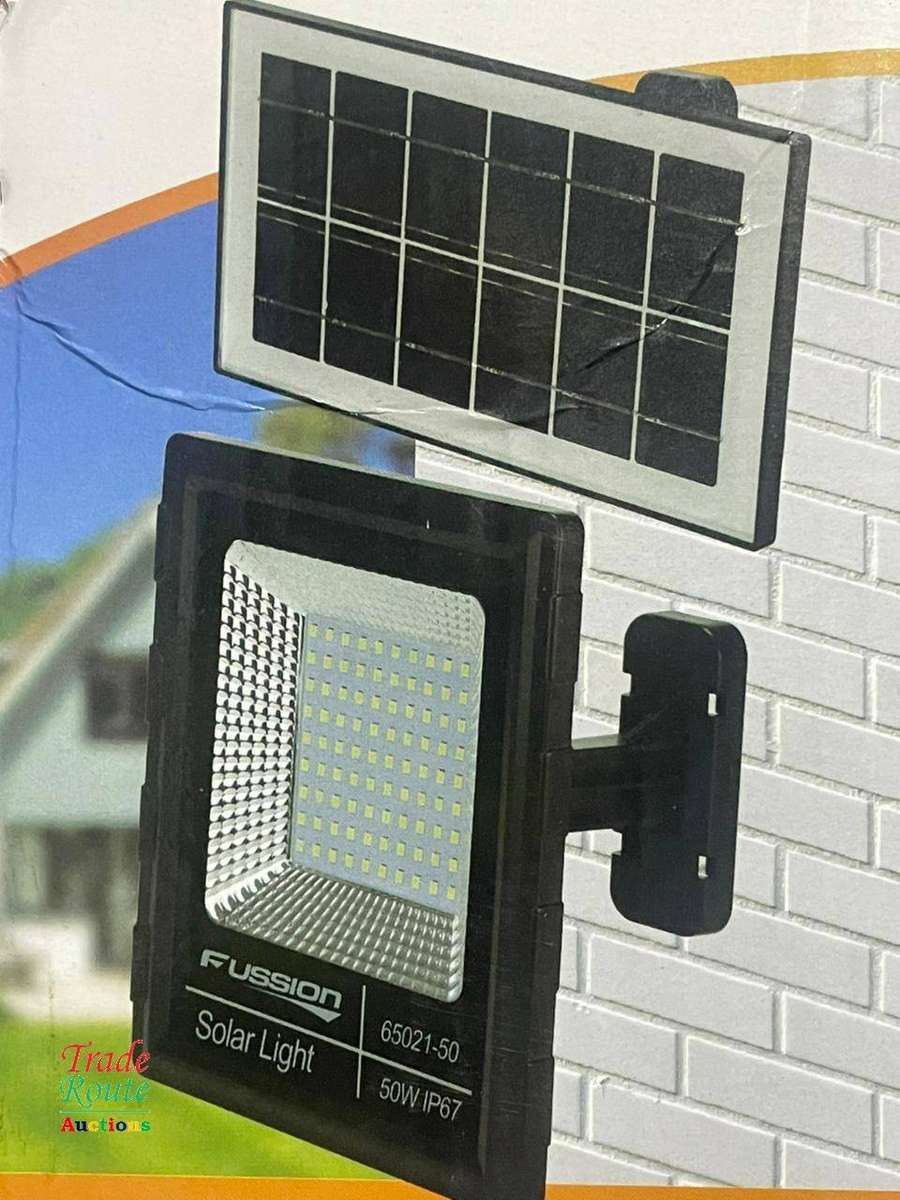 Solar Flood Light 50W (Fussion 65021-50) including Solar Panel & Remote 90 LEDs