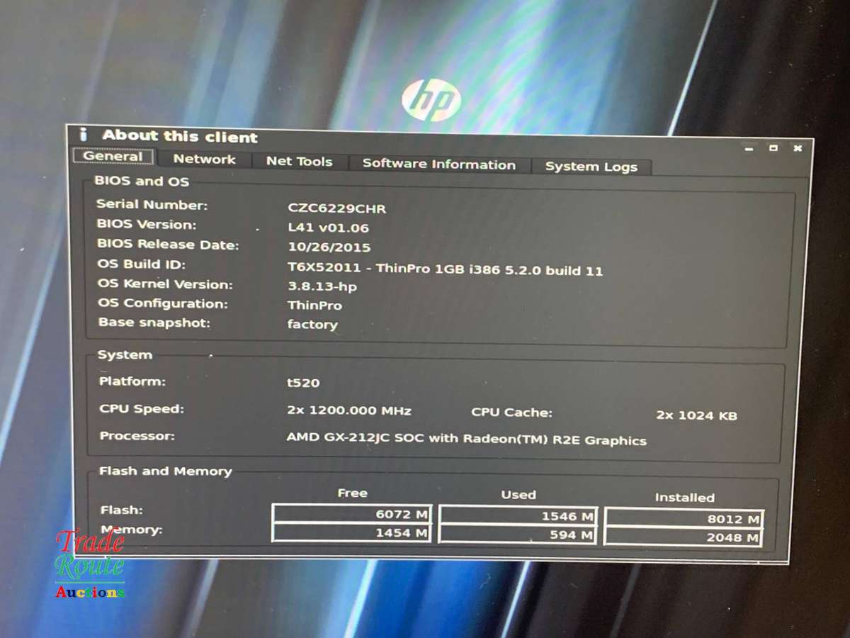 HP T520 Thin Client Desktop Computer