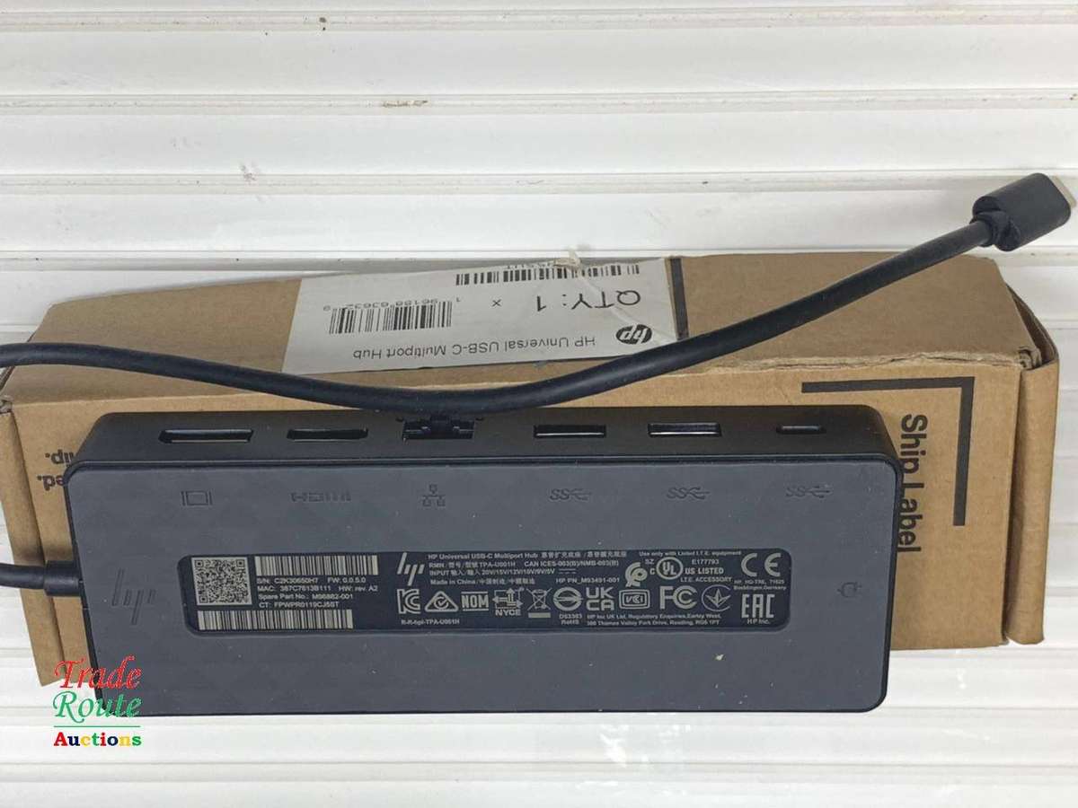 HP Universal 7-in-1 USB-C Multiport Hub Docking Station 50H55UT (Open box)