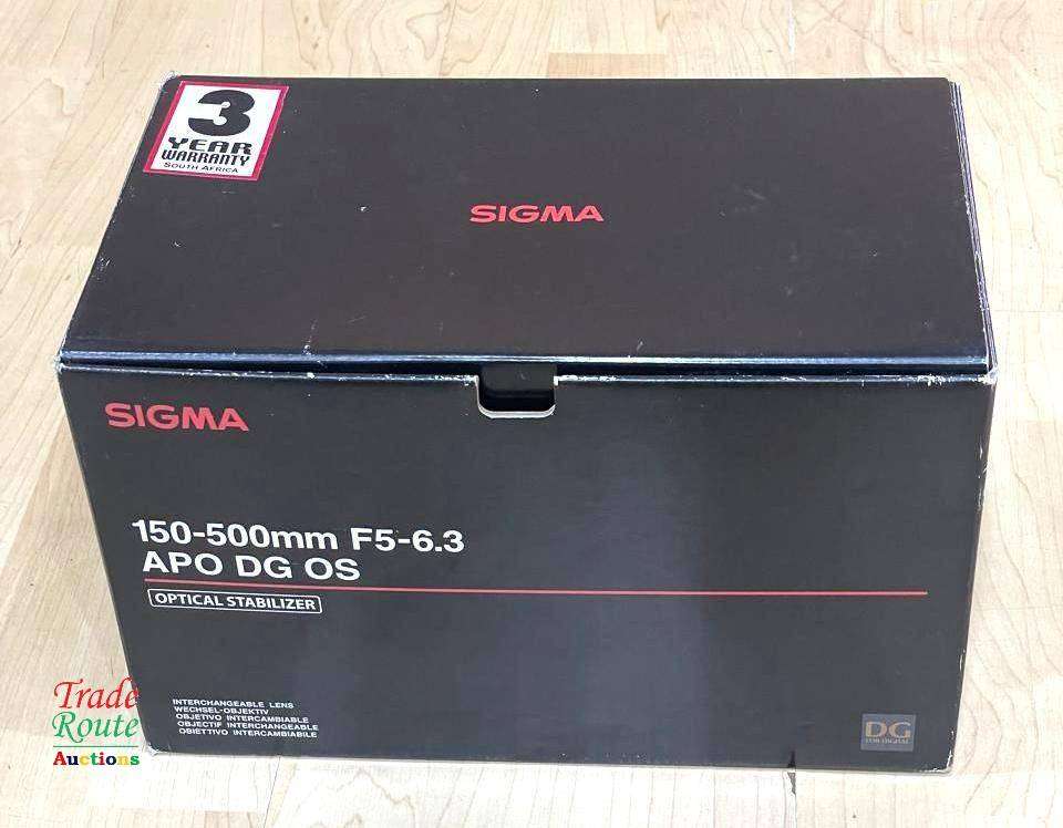 SIGMA 150-500mm OS (OPTICAL STABILIZER) ZOOM Lens for CANON DSLR Cameras (Boxed)