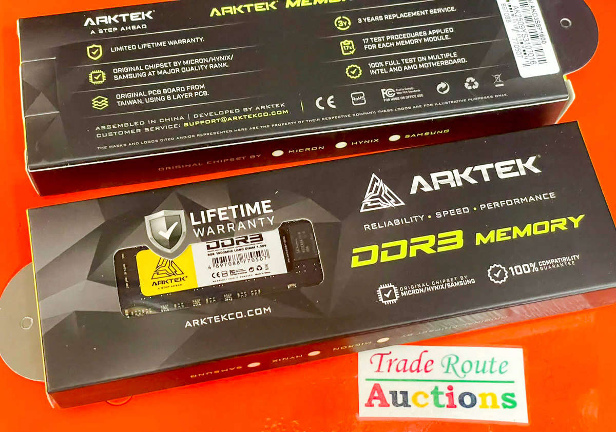 8GB DDR3 RAM 1600MHz Memory Module for Desktops [ Arktek AKD3S8P1600 ] 1.5V