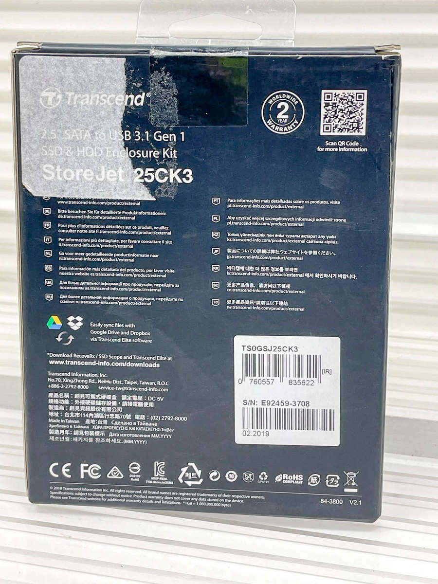 Transcend Storejet 25CK3 - 1TB External Drive