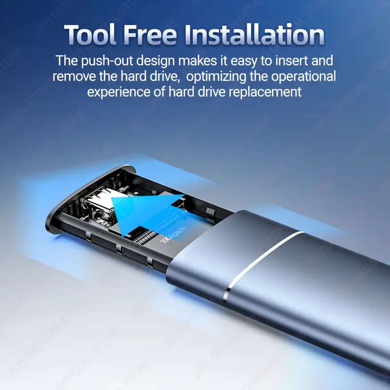 M.2 NVME Portable SSD Enclosure Adapter Aluminum case 10 Gbps USB 3.2 Gen 2