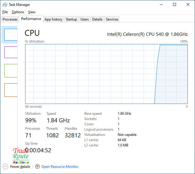 HP G7000 15.6 inch LAPTOP | Intel Celeron 540 1.86GHz | 2.5GB RAM | 80GB HDD - Salvage Stock
