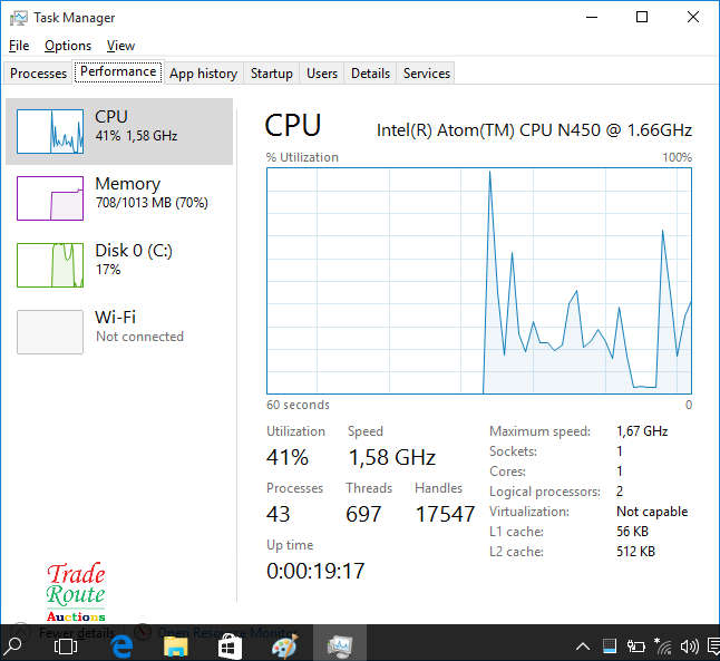 Acer Aspire One Mini 10.1-inch Netbook Intel Atom N450, 1GB RAM, 250GB HDD - LOW BATTERY