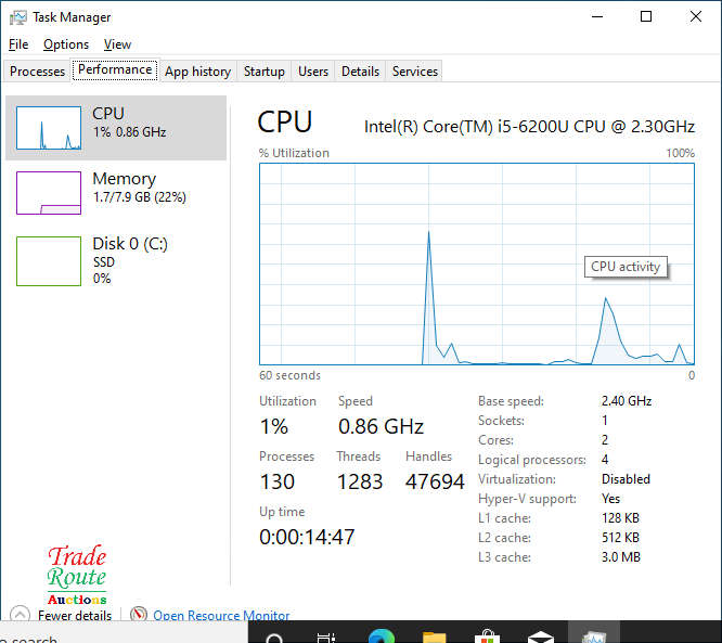 HP PROBOOK 450 G3 15.6inch HD LAPTOP | CORE i5 6200U 6th Gen | 8GB RAM | 256GB HDD