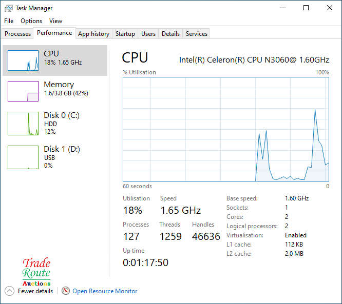 Acer Extensa 2519 15.6inch Laptop | Celeron N3060 1.6GHz | 4GB RAM | 500GB HDD