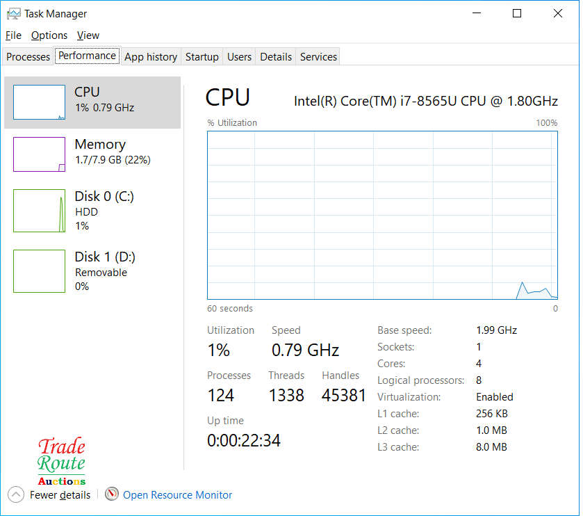 Dell Inspiron 3580 i7 8565U 8th Gen 8GB RAM 1TB HDD 15.6 inch Laptop