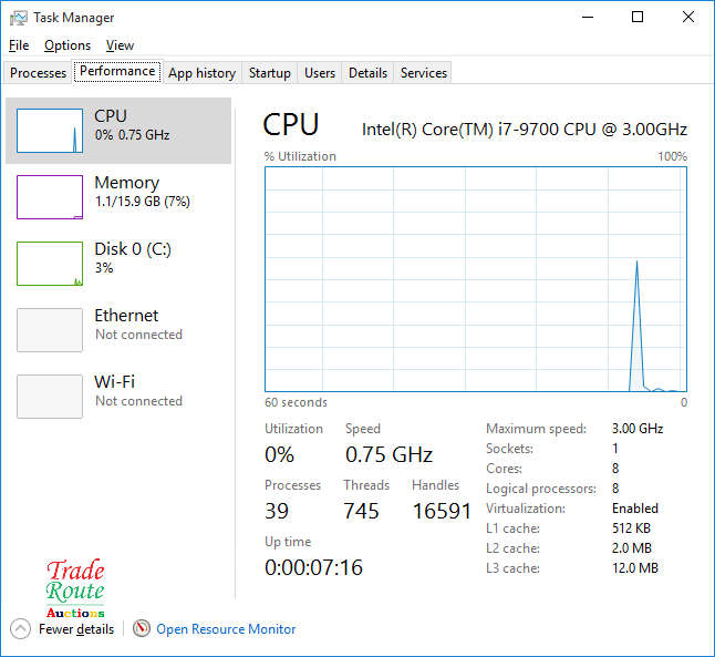 High Spec - Mecer Jupiter H310 MINI PC Intel Core i7-9700 9th Gen 3.00GHz 16GB RAM 1TB HDD