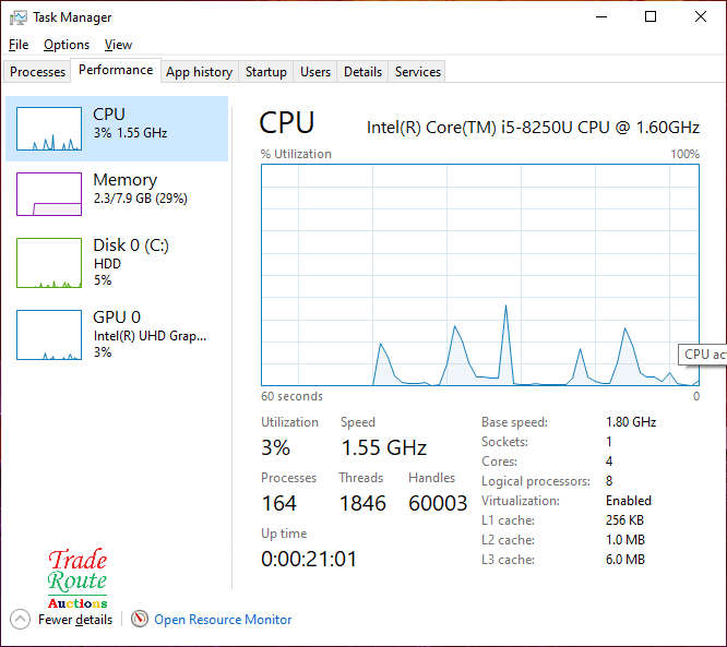 ASUS VIVOBOOK X540UA 15.6 INCH NOTEBOOK | CORE i5 8250U 8th Gen 1.8GHZ | 8GB RAM | 1TB HDD LAPTOP