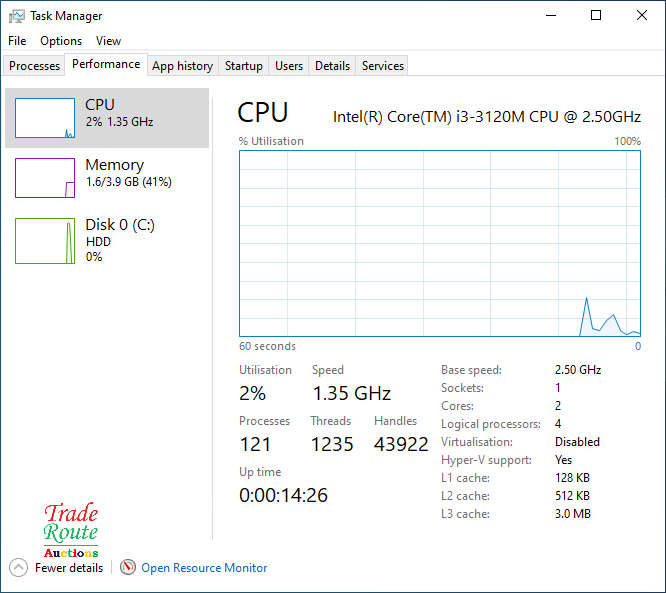 HP 2000 Notebook 15.6 Inch Laptop | CORE i3 3120M 2.5GHz | 4GB RAM | 320GB HDD - faulty battery