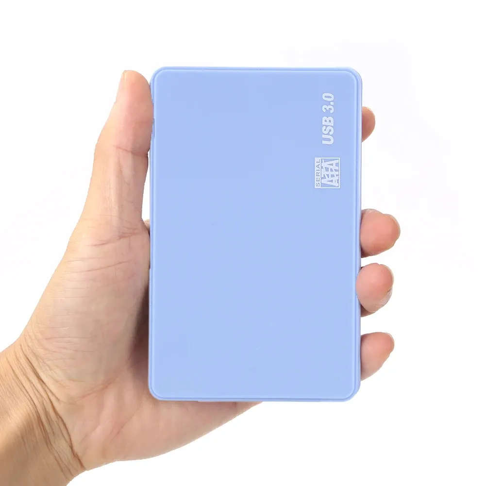 USB 3.0 SATA External Hard Drive Case 2.5 Inch Enclosure Caddy for HDD SSD [BLUE]