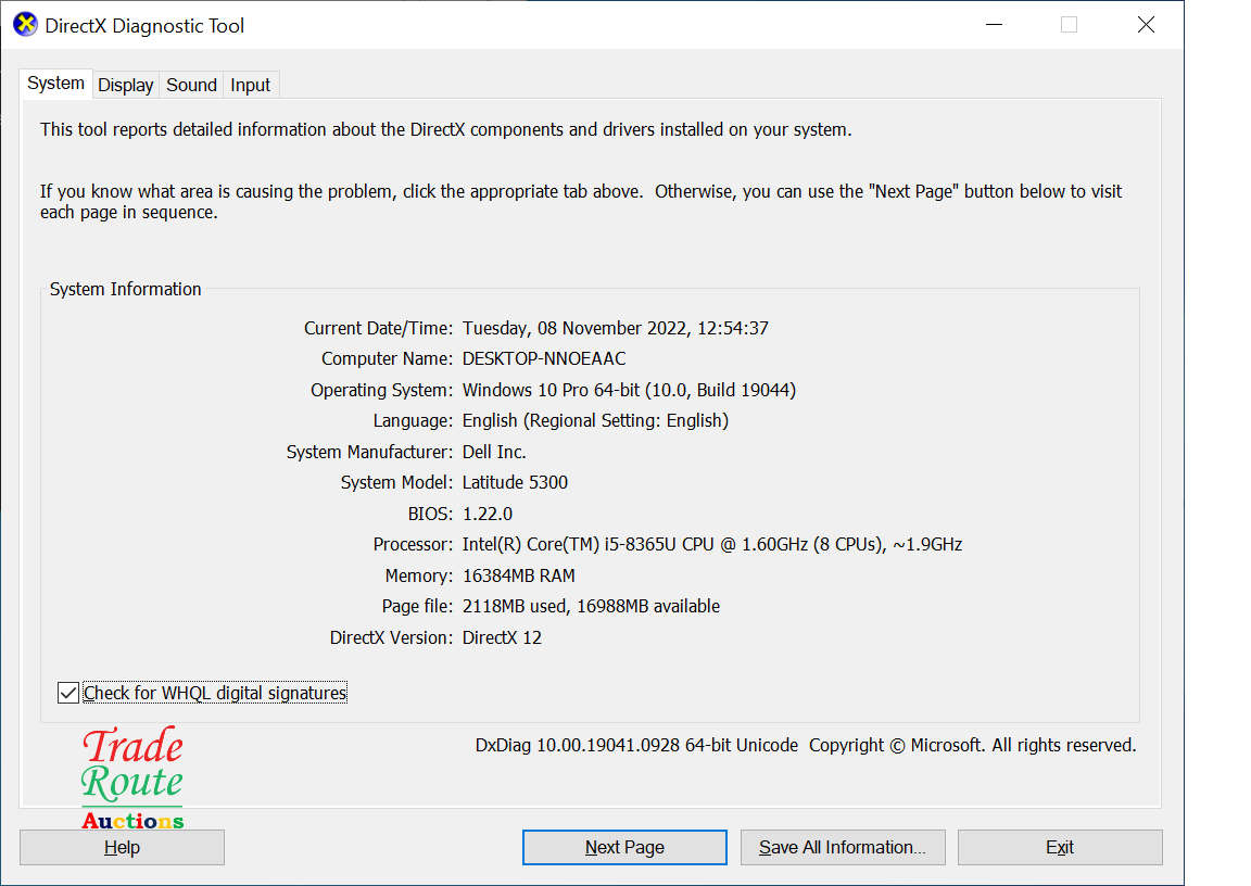 DELL LATITUDE 5300 LAPTOP | CORE i5 8365U 1.9GHz | 16GB RAM | 256GB SSD 13.3 inch TouchScreen Laptop