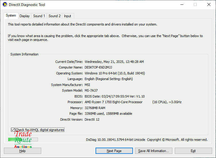 MSi MS-7A37 Gaming PC AMD Ryzen 7 32GB RAM 2TB HDD msi NVIDIA GeForce GTX 980 4GB graphic card