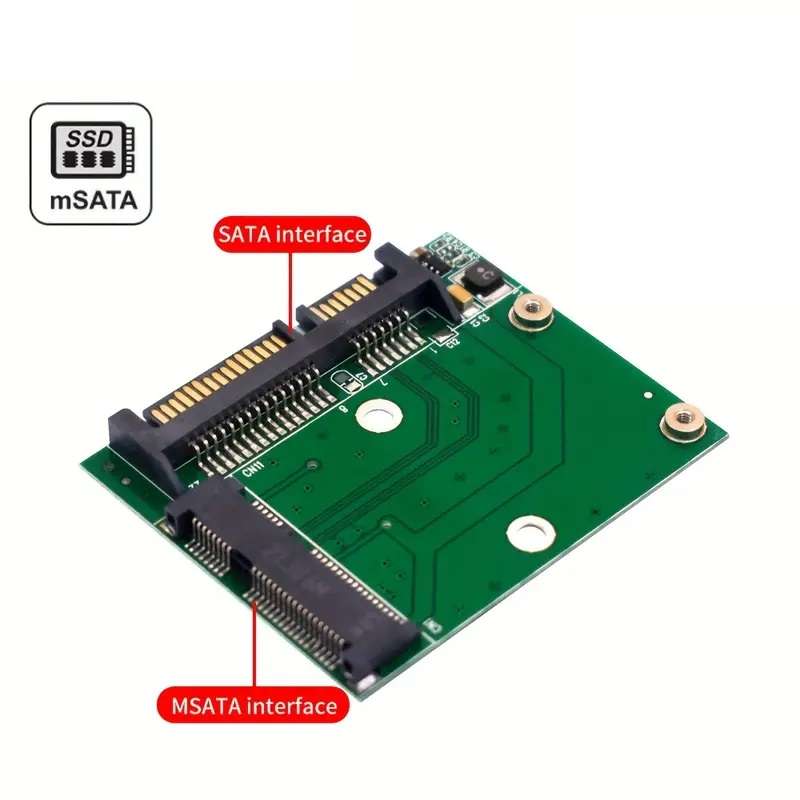 mSATA SSD to SATA Converter Card, MSATA to 22pin SATA Adapter