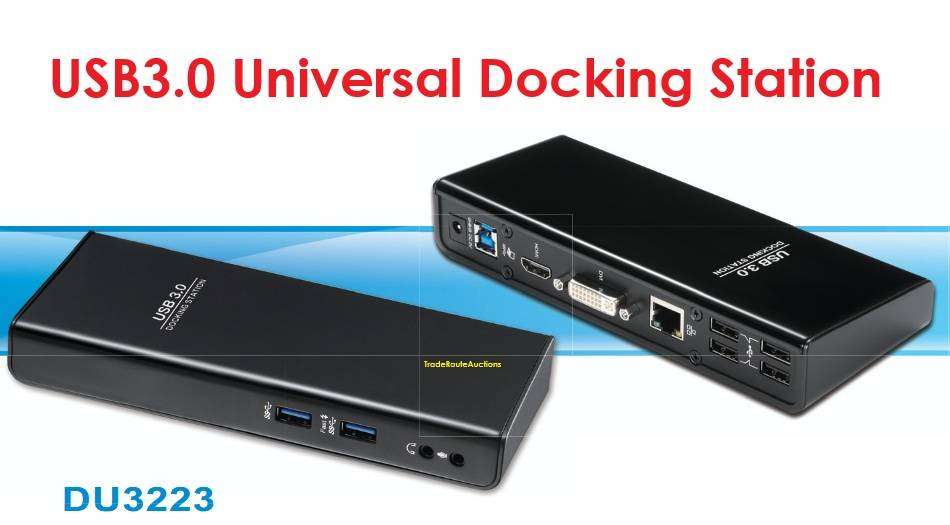 Universal Docking Station USB3.0 for Laptops & Desktops  Single/Dual Display HDMI & DVI 6x USB Ports