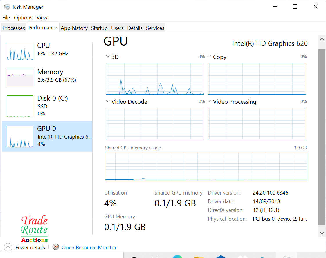 HP Pavilion x360 Convertible 14-ba0xx Laptop - Core i3 7100 2.4GHz 4GB RAM 128GB SSD -Cracked Screen