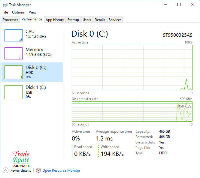 DELL VOSTRO 1540 LAPTOP | CORE i3 M380 2.53GHz | 4GB RAM | 500GB HDD - Faulty Battery