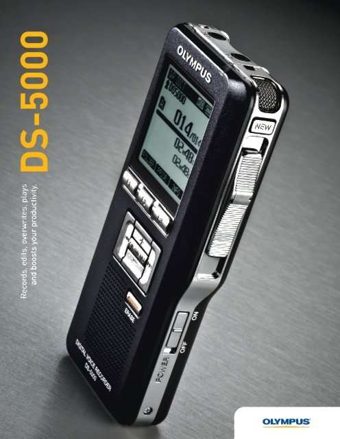 Olympus DS-5000 Digital Voice Recorder - Handheld Voice Dictation Recorder