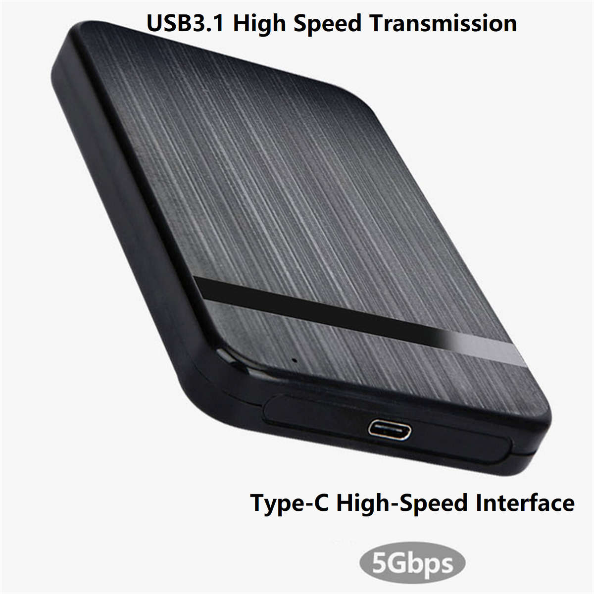 USB-C 3.1 Enclosure 2.5 Inch SATA HDD SSD External Case