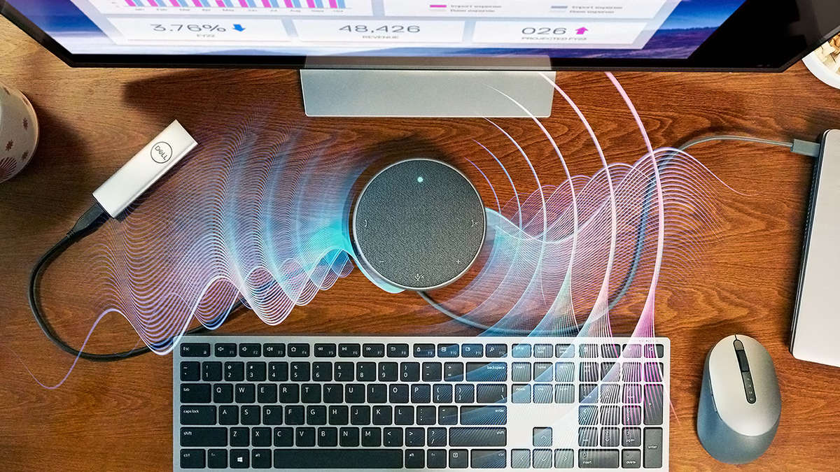 Dell Speakerphone with Multiport Adapter - MH3021P Conference Speakerphone