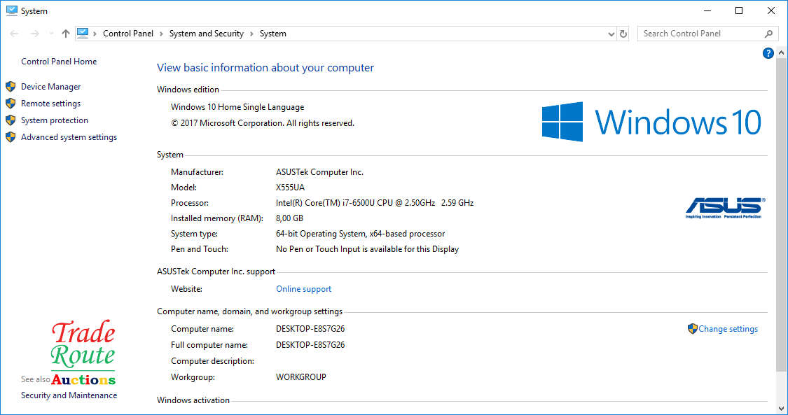 ASUS F555U LAPTOP | CORE i7 6500U 6th Gen @ 2.5GHz  | 8GB RAM | 1TB HDD - Faulty Battery Plz Read