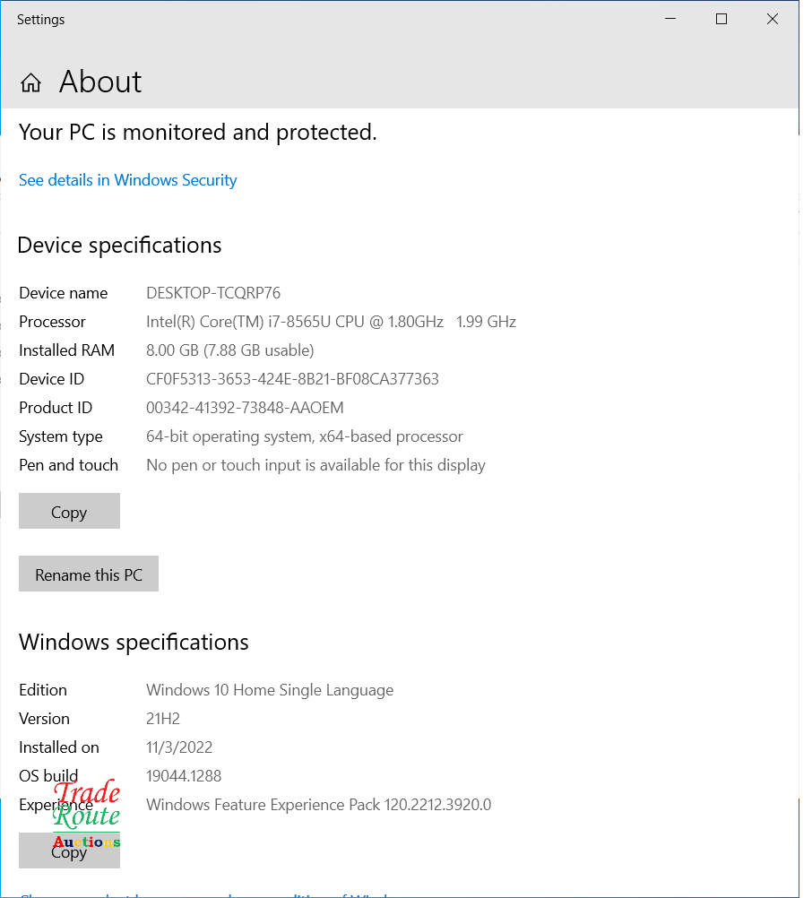 Dell Inspiron 3580 i7 8565U 8th Gen 8GB RAM 1TB HDD 15.6 inch Laptop