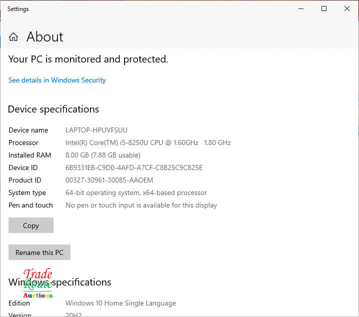 ASUS VIVOBOOK X540UA 15.6 INCH NOTEBOOK | CORE i5 8250U 8th Gen 1.8GHZ | 8GB RAM | 1TB HDD LAPTOP