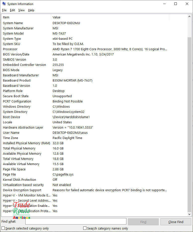 MSi MS-7A37 Gaming PC AMD Ryzen 7 32GB RAM 2TB HDD msi NVIDIA GeForce GTX 980 4GB graphic card