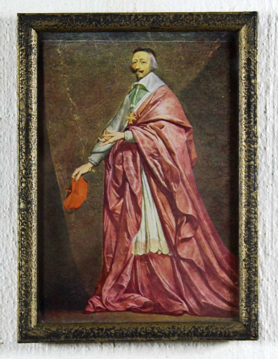 Miniature framed print - Cardinal de Richelieu