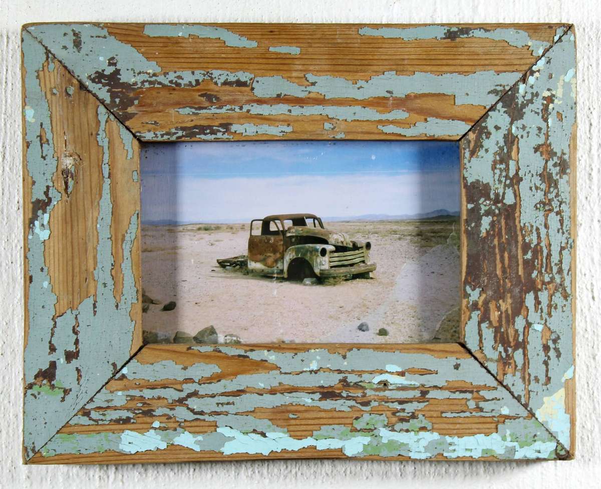 Small framed print - Deserted truck in the desert