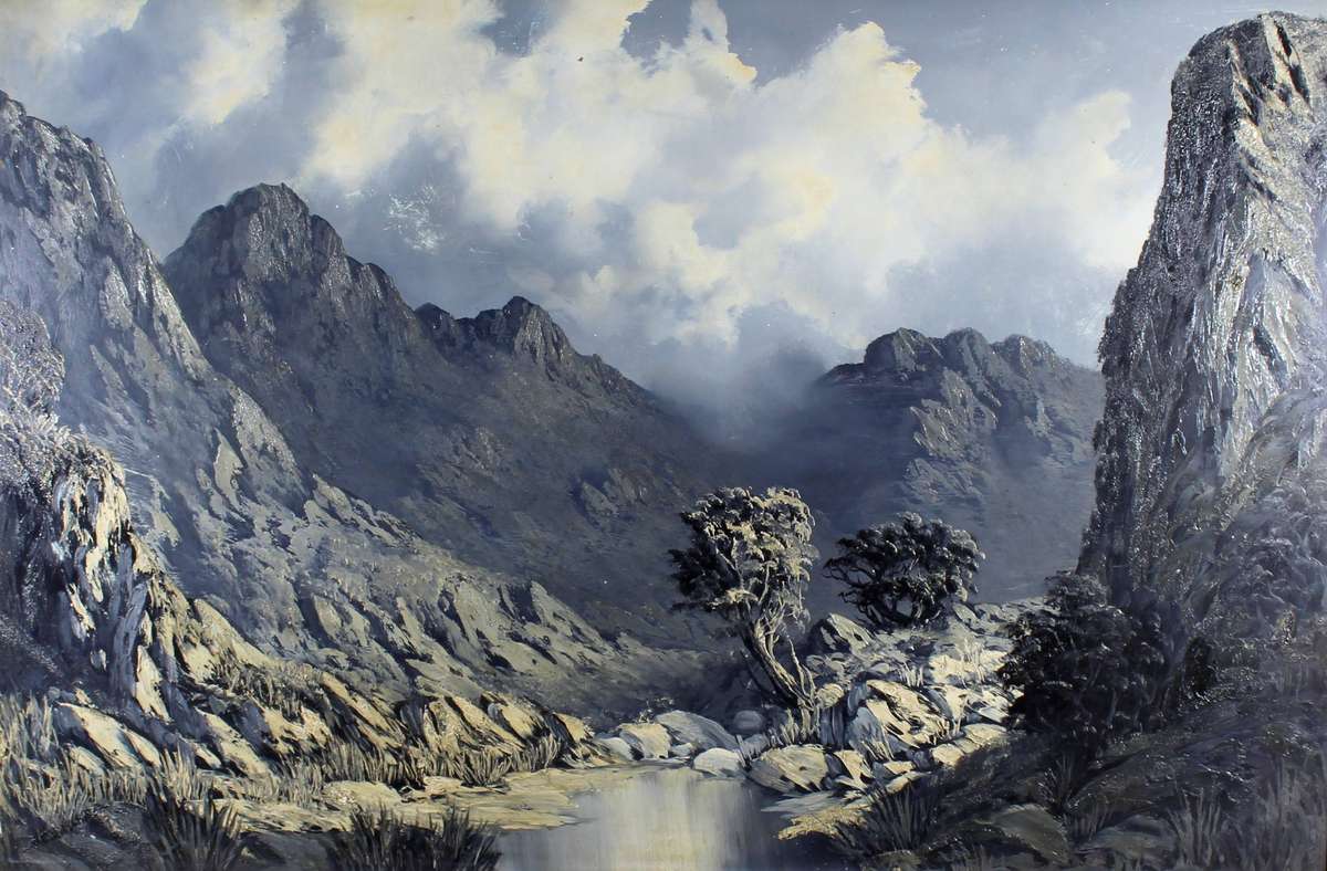 D Bianchina - Grey mountain scene