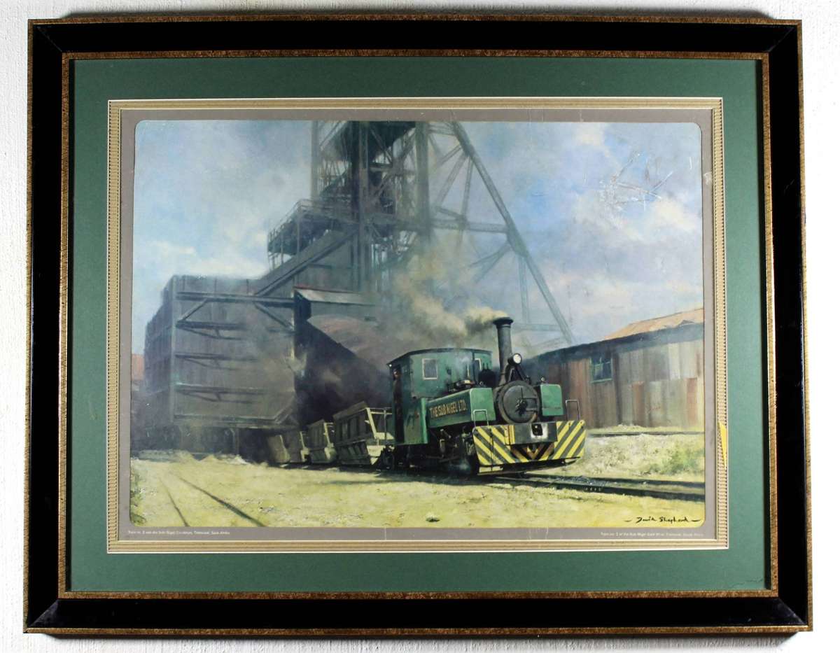 David Shepherd print of Sub Nigel gold mine