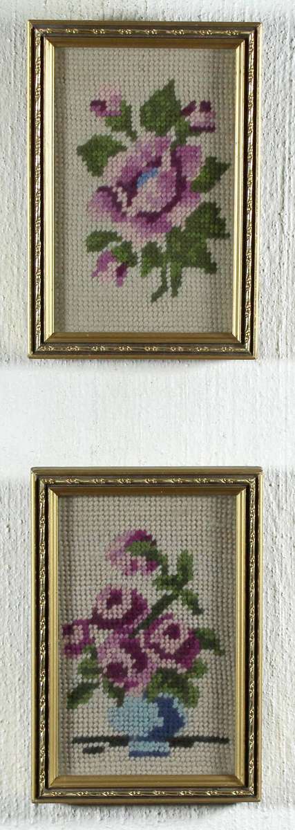 Pair of miniature tapestries